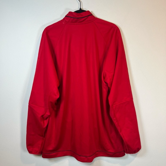 Adidas Mens Climalite Full Zip Training Track Jacket Red Thumbholes NEW Size XL - Picture 12 of 16